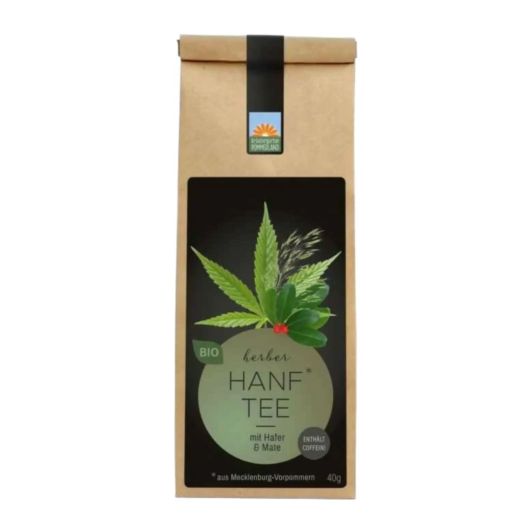 3x Herber Hanftee in Papiertüte 40 g