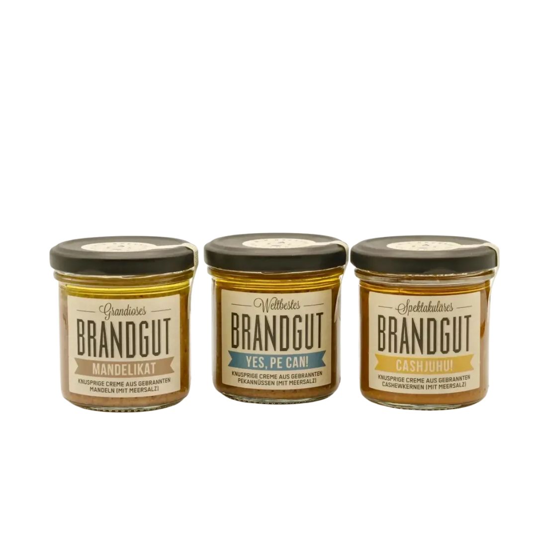 3er Set Brandgut - Gebranntes mit Crunch und Meersalz