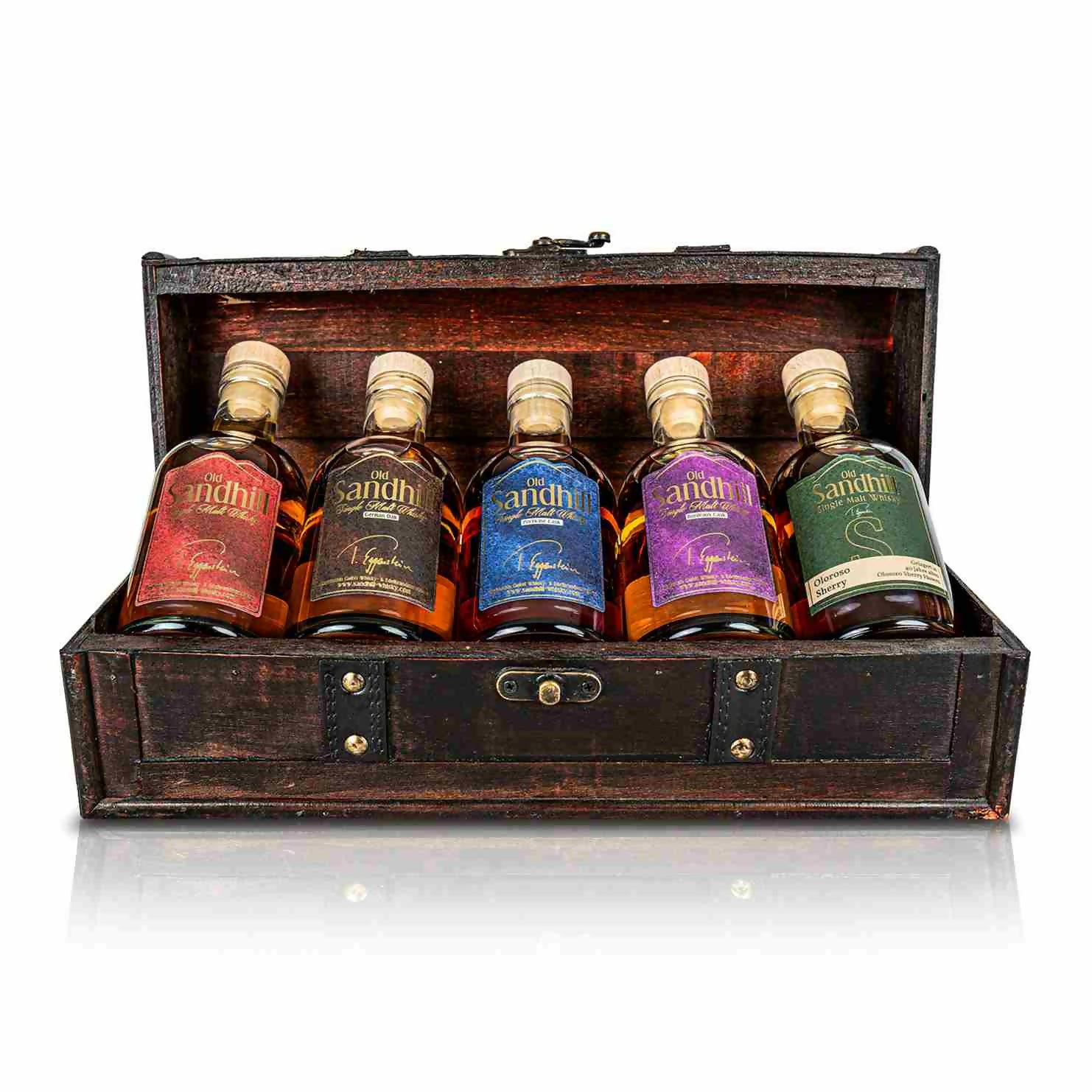5er Old Sandhill Whisky Kofferset (German/ Oloroso 40)