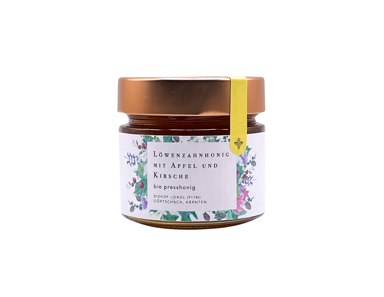 Bio-Presshonig (Rohhonig) Löwenzahn, Apfel & Kirsche 232gr