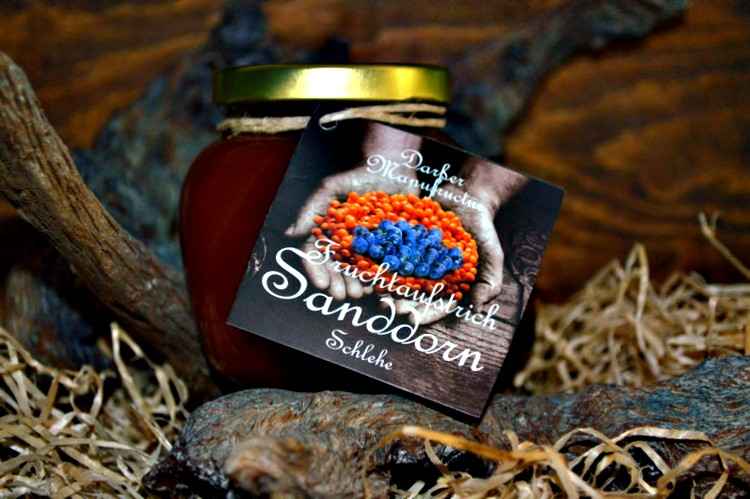 3x Fruchtaufstrich Sanddorn Schlehe 225g