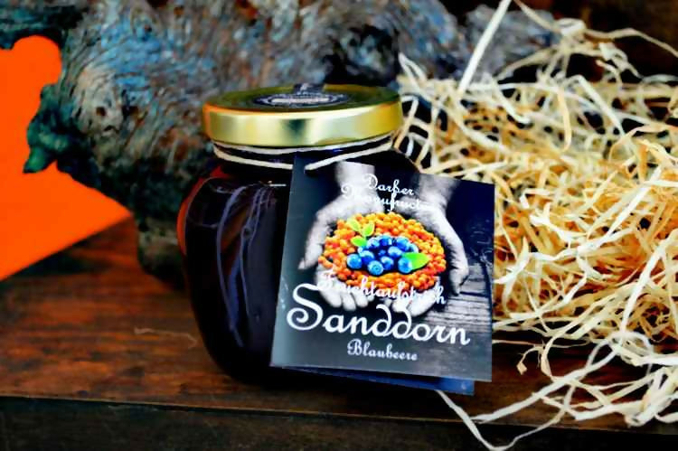 3x Fruchtaufstrich Sanddorn Blaubeere 225g