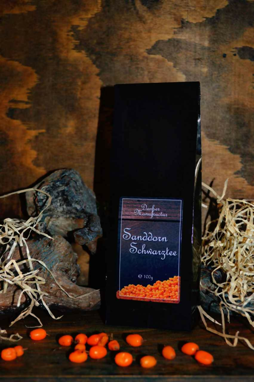 3x Sanddorn Schwarztee 100g