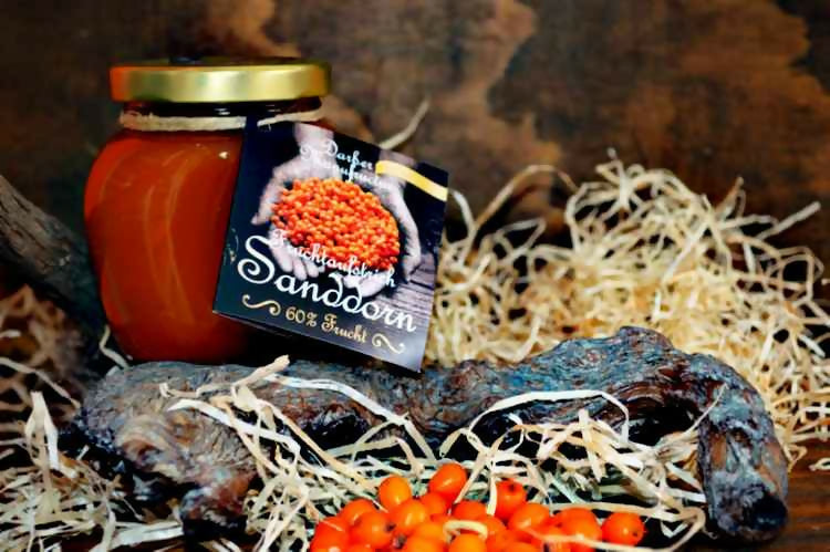 3x Fruchtaufstrich Sanddorn pur 60% 225g