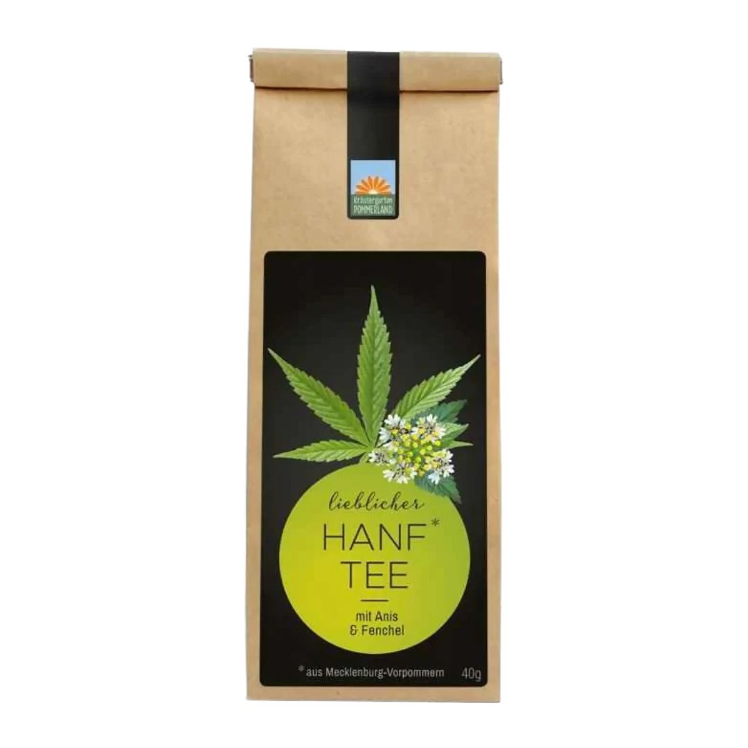3x Lieblicher Hanftee in Papiertüte 40 g