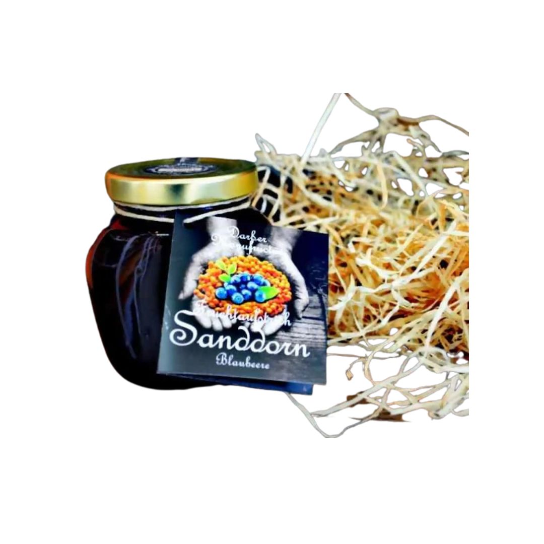 3x Fruchtaufstrich Sanddorn Blaubeere 225g