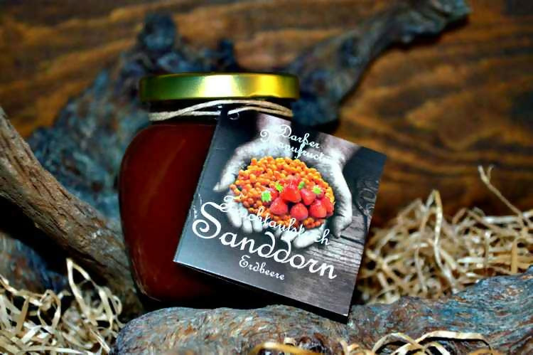 3x Fruchtaufstrich Sanddorn Erdbeere 225g