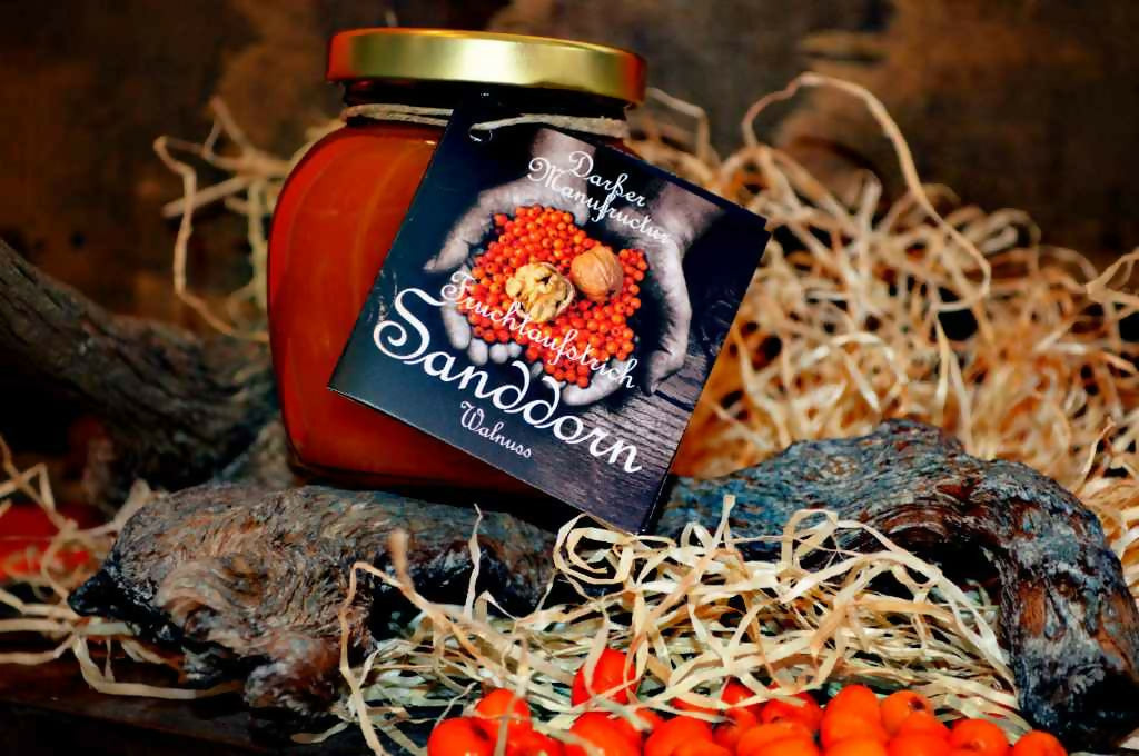 3x Fruchtaufstrich Sanddorn Walnuss 225g